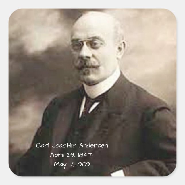 Carl Joachim Anderson Quadratischer Aufkleber (Vorderseite)