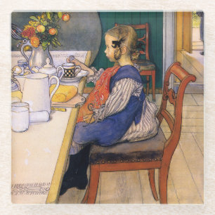 Carl Larsson A Late Risers Unangenehmes Frühstüc Glasuntersetzer