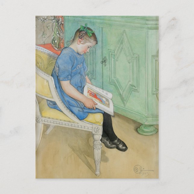 Carl Larsson - Anna-Johanna Postkarte (Vorderseite)