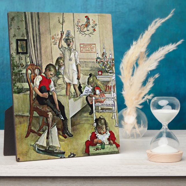 Carl Larsson art: Weihnachten Morgen Fotoplatte (Seite)