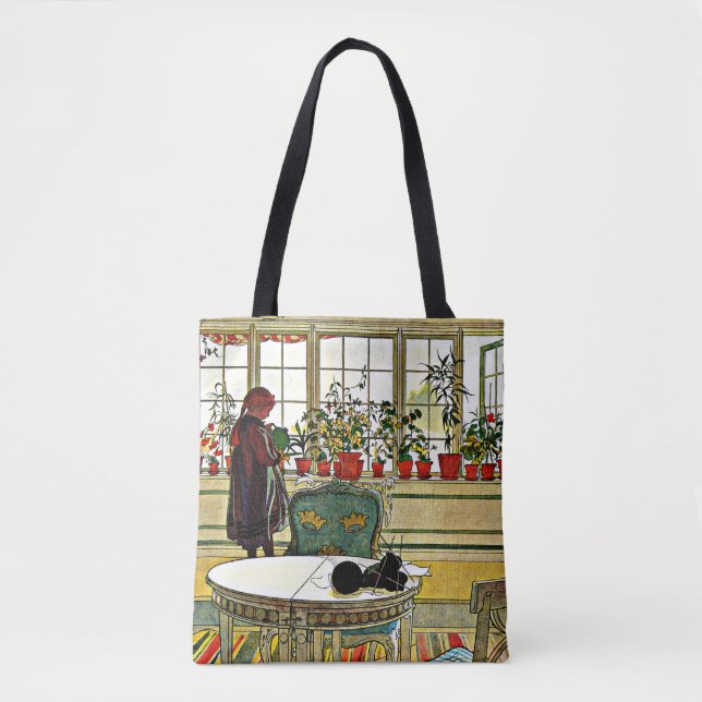 Carl Larsson - Blume auf einem Windows, schöne Kun Tasche (Vorderseite)