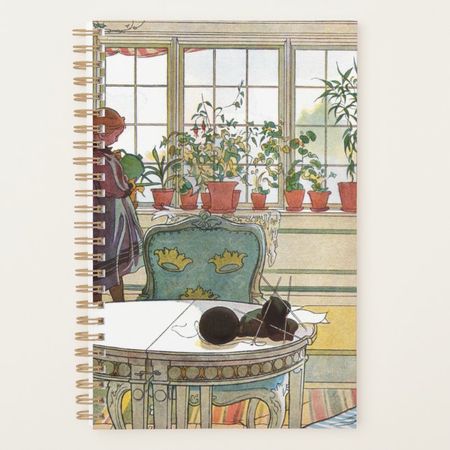 Carl Larsson - Blume über das Windows Planer (Vorderseite)