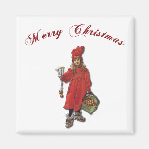 Carl Larsson Brita sagt frohe Weihnachten von Idun Magnet