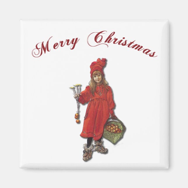 Carl Larsson Brita sagt frohe Weihnachten von Idun Magnet (Vorne)