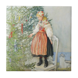 Carl Larsson Christmas Tree Fliese