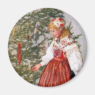 Carl Larsson Christmas Tree Kühlschrankmagnet