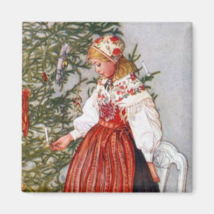 Carl Larsson Christmas Tree Kühlschrankmagnet