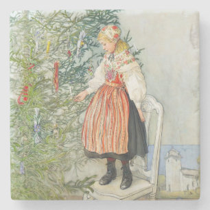 Carl Larsson Christmas Tree Steinuntersetzer