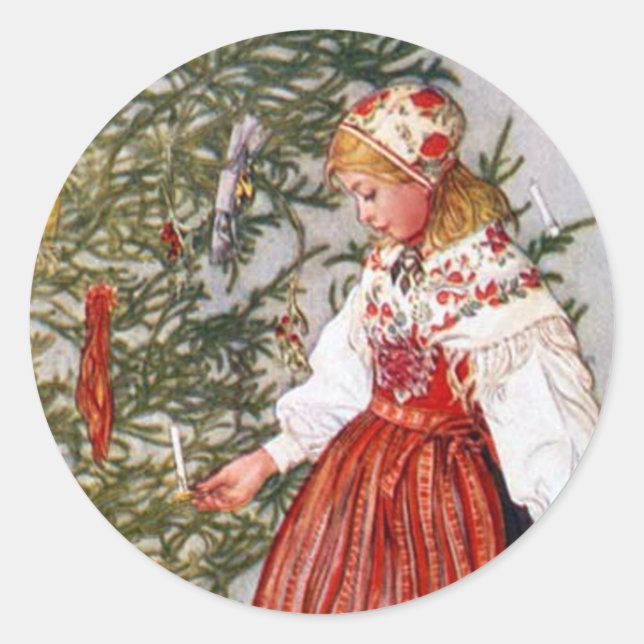 Carl Larsson Christmas Tree Stickers (Vorderseite)
