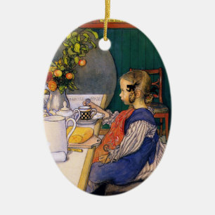 Carl Larsson Das jämmerliche Frühstück eines Langs Keramik Ornament