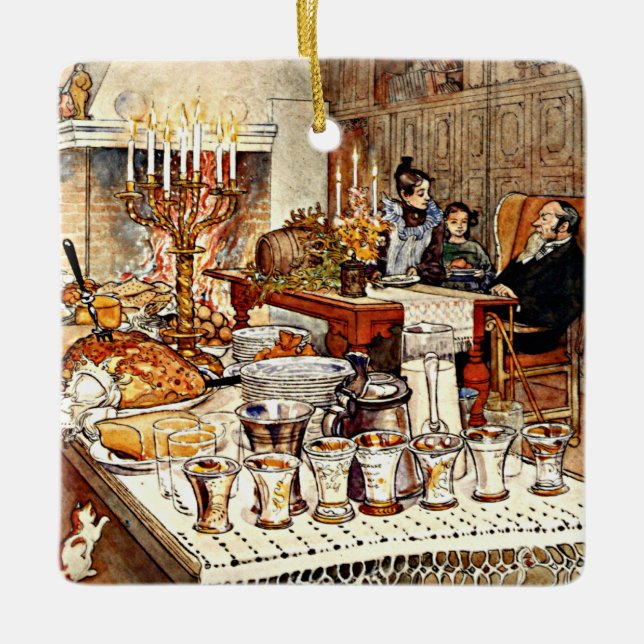 Carl Larsson: Details zum Heiligabend, Keramikornament (Vorderseite)