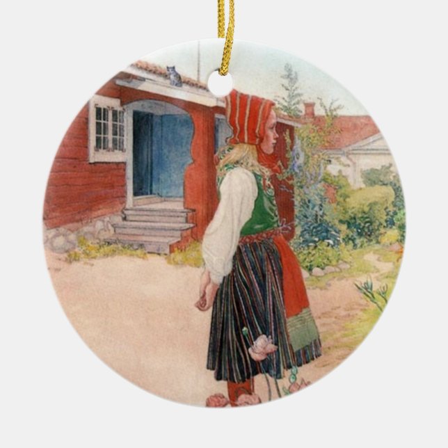 Carl Larsson, die Falun-Zuhause Keramik Ornament (Vorne)