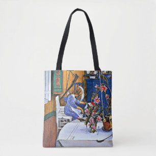 Carl Larsson, Innenraum mit einem Kaktus, Tasche