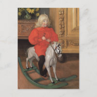 Carl Larsson Murre Boy auf Rockpferd
