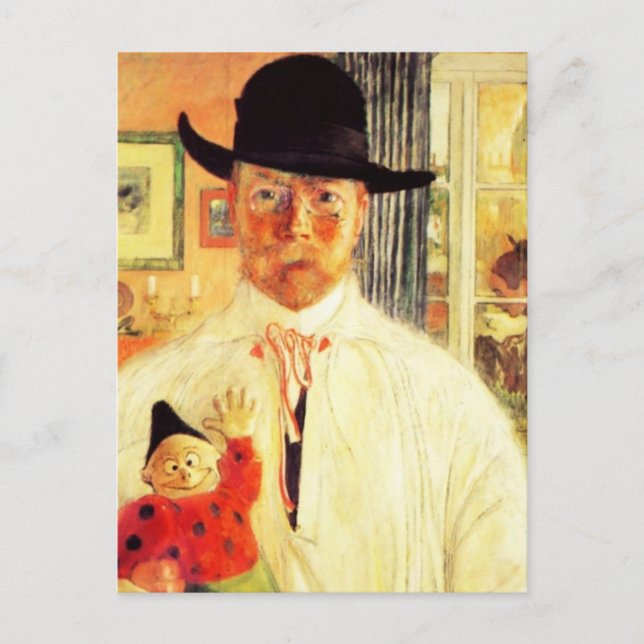 Carl Larsson Selbsterkennung Postkarte (Vorderseite)