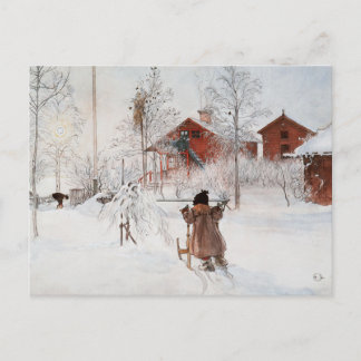 Carl Larsson - The Yard and Wash House Postkarte