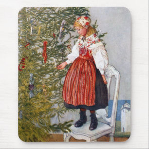 Carl Larsson-Weihnachtsbaum-Mausunterlage Mousepad