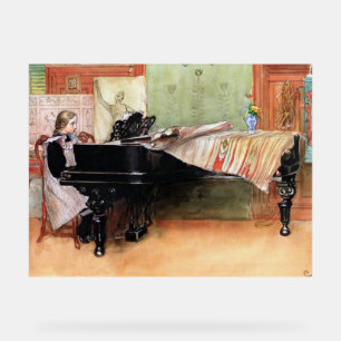Carl Larssons Kunstwerk, Tonleitern spielend, Acrylschild