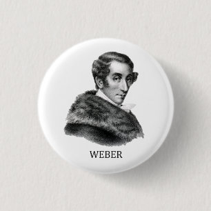Carl Maria von Weber, schwarz Button