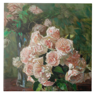 Carl Moll Vintag White Roses Fliese