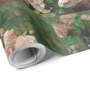 Carl Moll Vintag White Roses Geschenkpapier