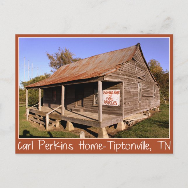 Carl Perkins Boyhood Zuhause-Tiptonville, TN Postc Postkarte (Vorderseite)