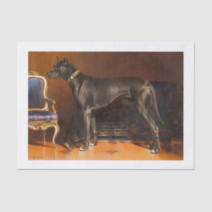 Carl Richert Great Dane Dog Portrait Seidenpapier