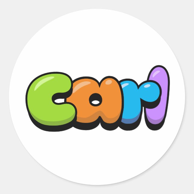 Carl Runder Aufkleber (Vorderseite)