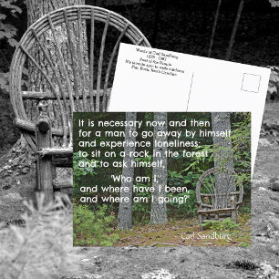 Carl Sandburg Cite Qui Suis-Je Carte Postale Photo