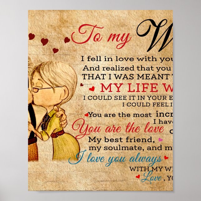 Carl und Ellie zu meiner Ehefrau Ich Liebe Sie imm Poster (Vorne)