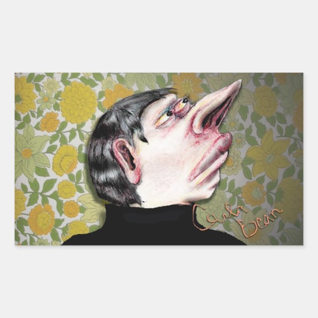 Carla Beans Creepy Man Rechteckiger Aufkleber (Vorderseite)
