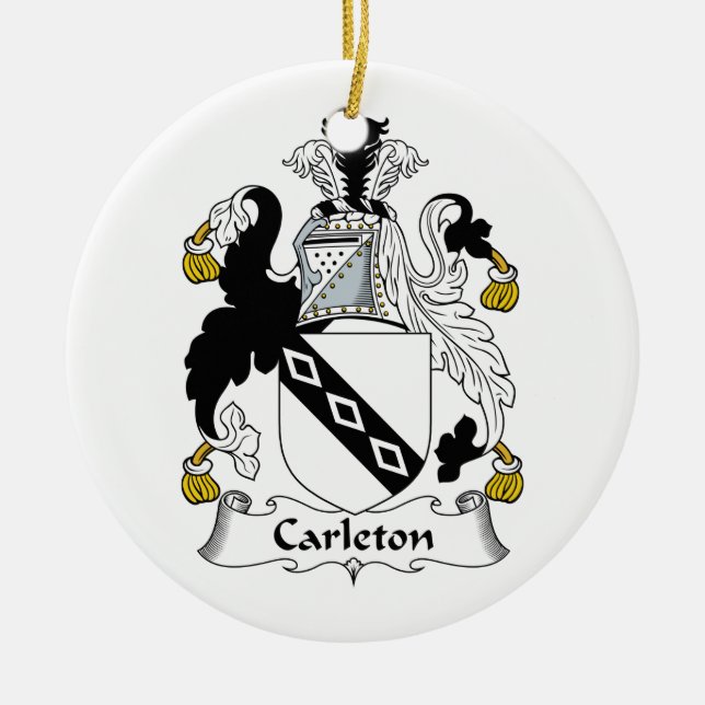 Carleton Familienwappen Keramik Ornament (Vorne)