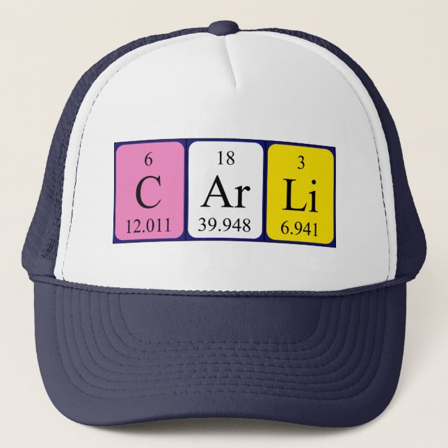 Carli Periodenname Truckerkappe (Vorderseite)