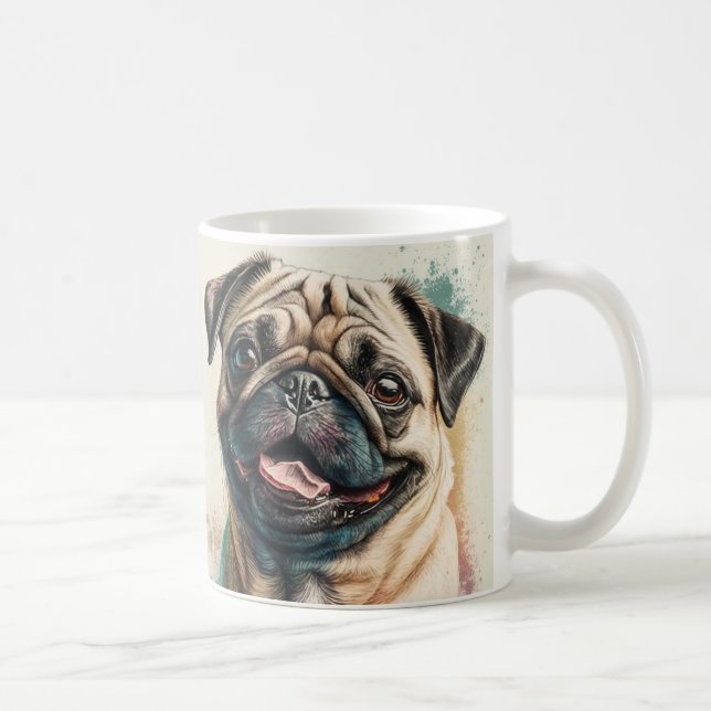 Carlin amoureux des chiens mug chien maman mug (Droite)