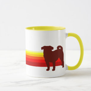 Carlin avec la tasse de rayures
