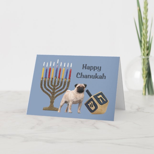 Carlin Carte Chanukah Menorah Dreidel (Devant)