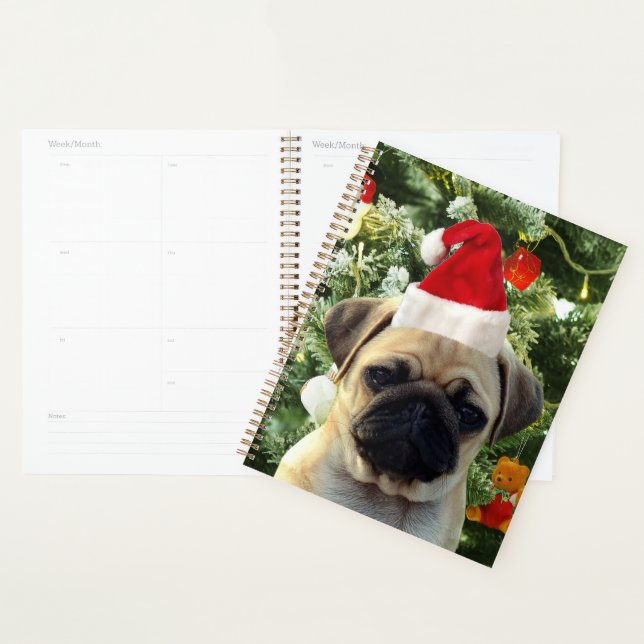 Carlin Chien Chien Chien de Noël Arbre de Noël Orn (Devant avec enveloppe)