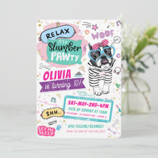 Carlin de la fête de bois Invitations Anniversaire