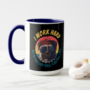 Carlin JE TRAVAILLE DUR Mug