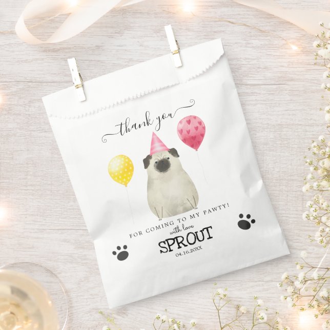 Carlin Merci Chien Treat Party Favoriser les sacs (Coupé)