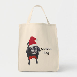 Carlin mignon Chien Sacs fourre-tout de Noël perso