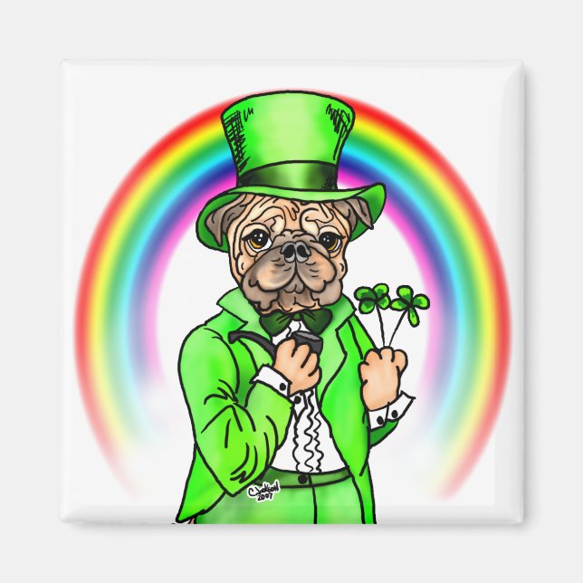 Carlin Saint Patrick's Day Magnet (Devant)