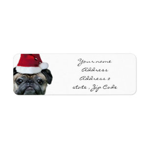 Carlins de Noël étiquettes de adresse