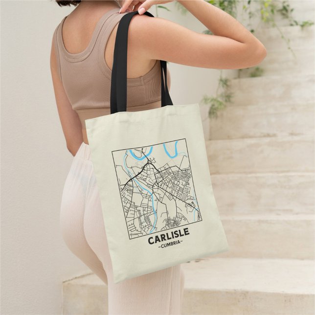 Carlisle, Cumbria City Map Tote Bag (Créateur téléchargé)