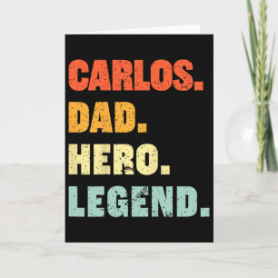 Carlos Dad Held Legende Personalisierter Benutzern Karte