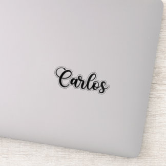 Carlos Name - Handgeschriebene Kalligrafie Aufkleber