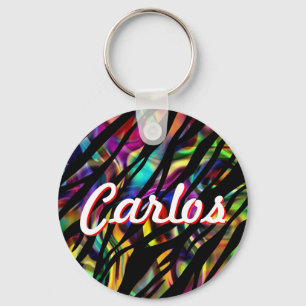 Carlos Personalisiert Colorful Schlüsselanhänger