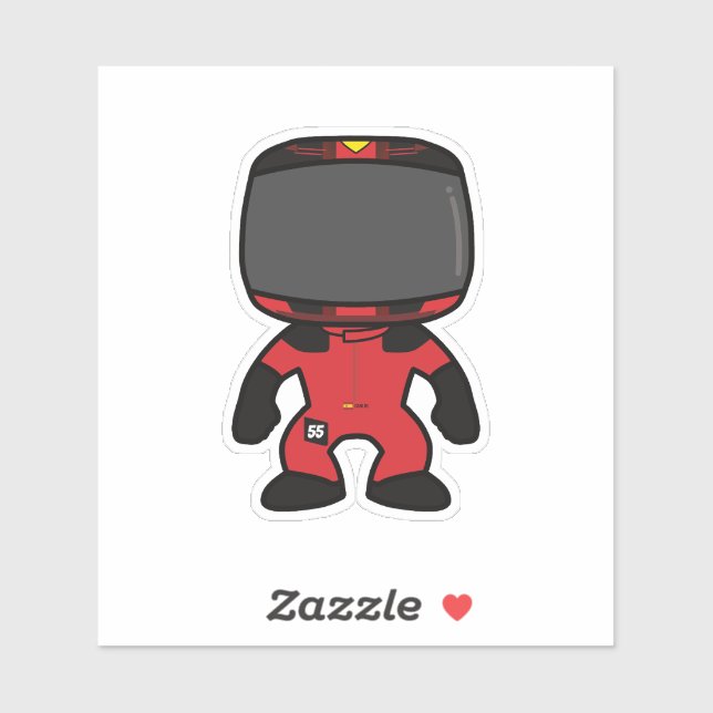 Carlos Sainz Custom Mini Abbildung - F1 2023 Saiso Aufkleber (Blatt)