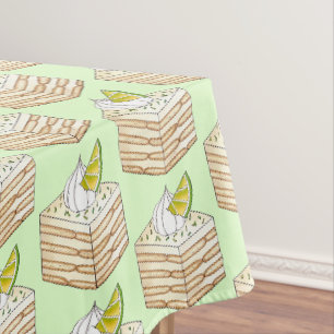 Carlota de Limón Limon Icebox Cake Slice Tischdecke