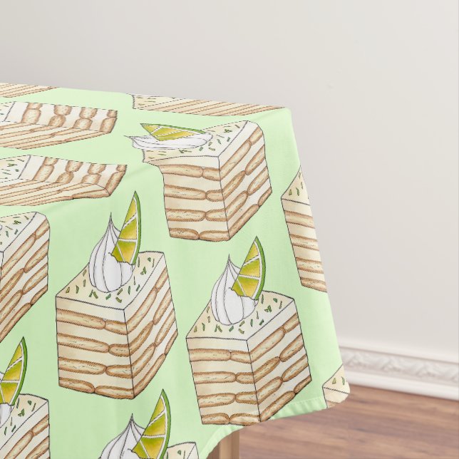 Carlota de Limón Limon Icebox Cake Slice Tischdecke (Beispiel)
